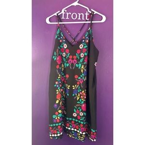 Black Floral Dress (Size L)